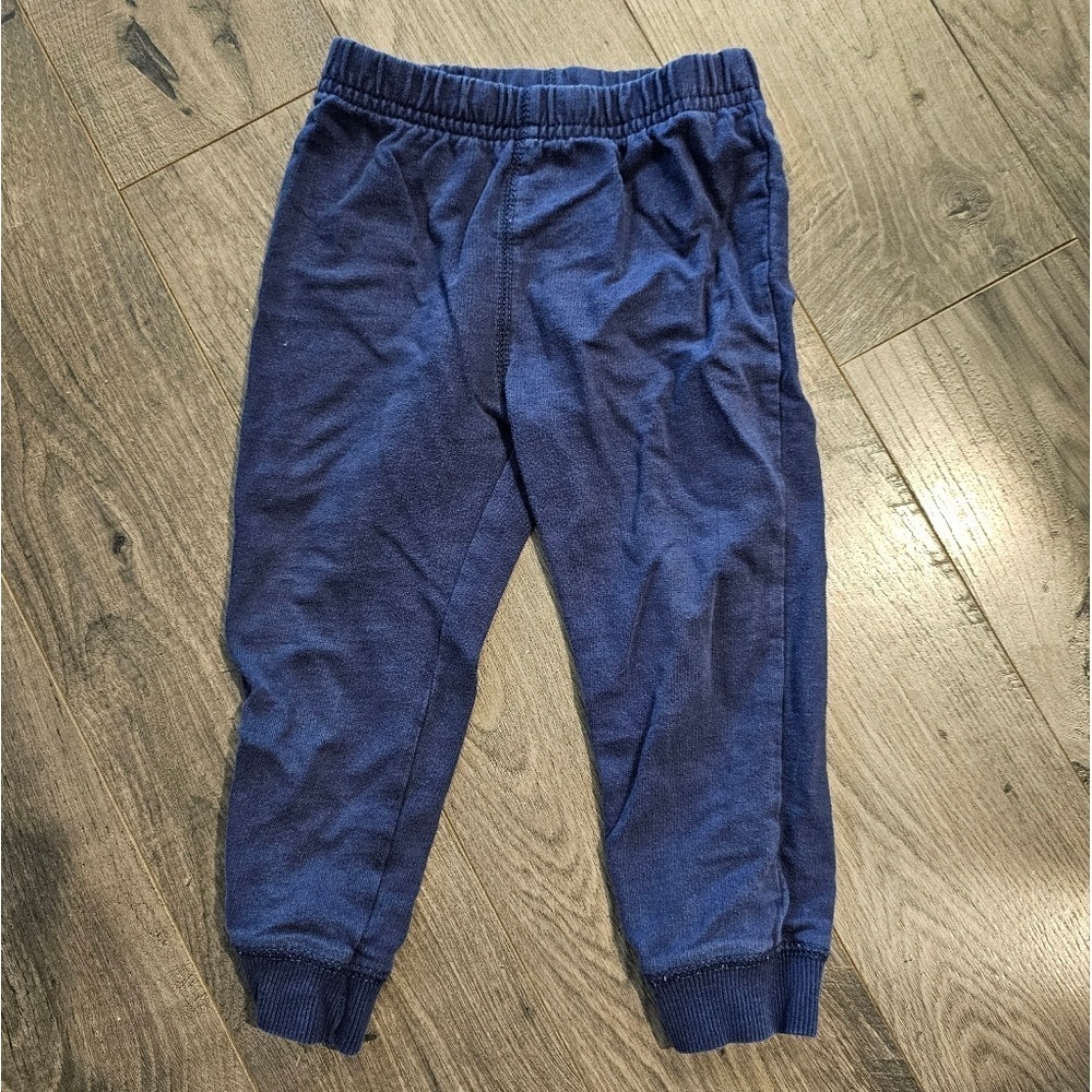 Kid's sz 24M Navy‎ Blue Jogger Pants Elastic Waist Ribbed Cuffs